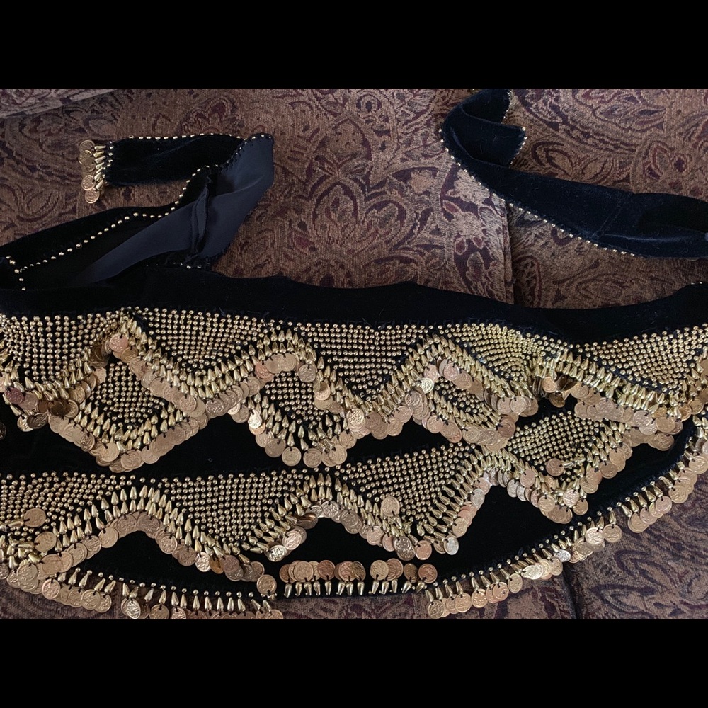 Belly dancing coin waist wrap